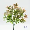 Hojas de árbol de dinero pequeño de plástico, vegetación artificial para bodas, decoraciones de salón de bodas con temática de bosque, paisajismo de jardín de seda