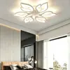 Lámpara de Techo Artística Floral Moderna Protectora de Ojos, Luz Principal de Sala de Estar de Lujo Moderno, Luminaria LED para Decoración del Hogar