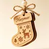 Adornos Navideños Populares Transfronterizos, Artesanías de Madera, Pequeños Regalos, Suministros para Decoración Navideña de Fiestas en Casa