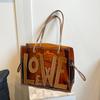 Bolso Tote Jelly Color Exterior Individual Estilo Coreano Nicho para Mujer 2024 Nuevo de Moda Simple Transparente Bolso de Hombro Tendencia