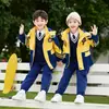 Ropa de jardín de niños otoño e invierno ropa de clase para niños ropa deportiva chaqueta de otoño e invierno traje de tres piezas uniforme de primaria