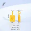 Collar con Colgante de Flor Dorada Hueca Pequeña de la Fortuna con Dinero y Flor de Buena Suerte Cadena para Suéter de la Tienda de Oro Pu Zuo
