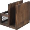 Estante de almacenamiento de mesa carbonizado de pino, Estante de almacenamiento de pañuelos para hotel, restaurante, hogar