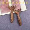 Pente de Cinco Garras para Couro Cabeludo com Chifre de Veado Massagem na Cabeça Dragagem de Meridianos Raspagem de Ombro, Pescoço e Costas Produtos para Cuidado e Saúde do Corpo Inteiro