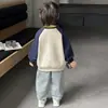 Sudadera para Niños Otoño Invierno Más Terciopelo Manga Larga Casual Infantil Pulóver 2026 Nuevo Estilo Capa Base Ropa para Bebé