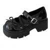 Zapatos Pequeños de Cuero con Suela Gruesa Estilo Retro 2026 Nueva Llegada Primavera/Verano Zapatos Individuales de Nicho Aumentadores de Altura Zapatos Mary Jane con Lazo Aumento de Altura Interior