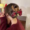 Pinza para el Pelo con Lazo de Campana de Navidad Peluche Lindo Adorno para la Cabeza Pinza para el Pelo Parte Posterior de la Cabeza Otoño e Invierno Niñas Pinza Grande de Tiburón