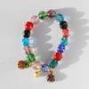 Pulsera de esmalte color gris incienso luminoso con pan de oro Pulsera método antiguo de Zibo para hombres y mujeres bestia devoradora de oro cuentas de esmalte de colores multicolores Duobao al por mayor