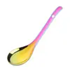 Colher de Arroz de Aço Inoxidável 304, Colher de Sopa Colorida, Concha, Colher para Buffet, Colher de Sopa Comunal, Colher de Servir Doméstica