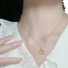 Collar de Corazón de Banda de Möbius para Mujer, Sencillo, de Alta Gama, Moderno y Versátil, Colgante de Candado Elegante, Cadena de Hueso, Joyería de Lujo Accesible