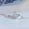 ¡Chica Saturno! Anillo de planeta de diamante brillante para mujer, diseño de nicho de lujo ligero, anillo de dedo índice para pareja, viento frío, alto sentido