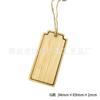 Etiqueta quadrada de bambu em branco pequena etiqueta de decoração cesta de flores caixa de presente roupas jóias etiqueta entalhe a laser