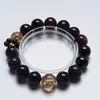 [Al Caer la Noche] Pulsera de Cristal Natural Uruguayo para Mujer, Versátil Pulsera de Granate con Lámina de Oro Koi al por Mayor