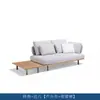 Sofá Combinado de Madera Maciza para Villa al Aire Libre, Juego de Sofá de Mimbre Impermeable y Protector Solar para Patio, Mesa de Café, Sofá para Hotel de Ocio