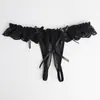 Fabricantes nuevos transfronterizos al por mayor lencería sexy para mujer encaje entrepierna abierta tentación tanga sexy pantalones T cabeza