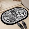 Alfombrilla de Piso para Baño, Alfombrilla Antideslizante para Baño, Absorbente Puerta de Inodoro, Diatomeas para Inodoro Secado Rápido Alfombrilla para Pies, Alfombra de Baño