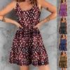 Vestido de falda con tirantes estilo bohemio con estampado de temperamento para mujer, estilo popular de la estación independiente, verano 2022
