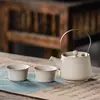 Conjunto de Chá Cerâmica Grossa Porcelana Viga Elevatória Retro Fogareiro a Carvão Um Bule Duas Quatro Seis Xícaras Preparo de Chá Outdoor Doméstico Caixa de Presente