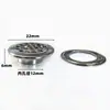 Fivela de Ilhós Respirável de Malha Metálica com Diâmetro Interno 10/12mm, Superfície de Malha Redonda Acessórios para Capacete, Malha para Bagagem