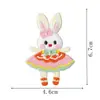 Patche Bordado Original Etiqueta Animal de Desenho Animado Coelho Fofo Acessórios para Diário DIY Patche de Tecido Wappen Coreano
