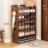 Zapatero de madera maciza para uso doméstico, zapatero multicapa para la entrada, balcón o dormitorio, almacenamiento de zapatos a prueba de polvo para apartamentos de alquiler y organizador de entrada