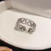 Anillo Abierto de Malla Hueca Simple y Elegante, Anillo Versátil de Dedo Índice Estilo Vintage, Joyería de Lujo Ligero de Gama Alta al por Mayor