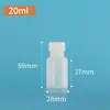 Botella líquida translúcida de boca pequeña con marcas claras, botella dispensadora de líquido, botella para muestras de reactivos, en stock