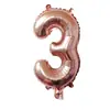 Versión Americana Cuerpo Delgado 32 pulgadas Número Globos de Papel de Aluminio Color Degradado Oro Plata Oro Rosa Globos Numéricos Venta al por Mayor