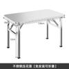 Mesa de Comedor Plegable de Acero Inoxidable 304 Grueso para Escritorio Mesa de Comedor Mesa de Comedor para el Hogar Mesa Cuadrada Pequeña Mesa para Alquiler Puesto de Casa