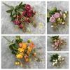 Broto de Feijão Simulado, Crisântemos, Flores Pequenas para Casamento, Filas de Flores para Hotel e Casa, Atacado Transfronteiriço de Flores Artificiais Decorativas