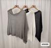 Vintage Cinza Fino Sexy Ombro Inclinado Ombro Sem Mangas Blusa Feminina Verão Solto Irregular Capa Blusa Top