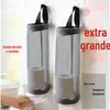 Organizador de Sacos de Lixo de Cozinha para Pendurar, Bolsa de Armazenamento Extraível Montada na Parede, Coletor Conveniente de Sacos Plásticos Redondos