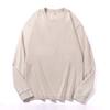Camiseta de algodón lavada y envejecida, talla grande, cuello redondo, manga larga, estilo suelto, 230 gramos, europea, venta directa de fábrica transfronteriza, para hombres y mujeres