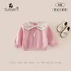 Moletom infantil feminino, nova coleção primavera e outono 2026, roupas para bebês e crianças pequenas, blusa de manga comprida com desenho, peça básica versátil para bebês meninas