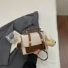 Exquisito Bolso Tote Pequeño para Mujer, Nuevo Estilo Verano 2026, Bolso de Hombro de Bloques de Color de Alta Gama, Bolso Cuadrado Pequeño Cruzado para el Trabajo