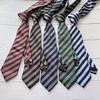 Corbata JK Rayada Color Café Vino para Mujer Corbata Rayada DK Vestido Corbata Estilo Universitario para Hombre Corbata Decorativa para Niña Estilo Japonés