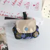 Bolso Jacquard Retro de Gran Capacidad, Bolso de Moda con Parches Mini con Tapa abatible para Auriculares, Billetera Portátil de Gran Capacidad para Llaves y Monedas