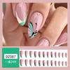 Borboleta Francês Drop Armor Removível Unha Falsa Mint Verde Branco Mix e Match Wear Armor Jelly Gel Atacado
