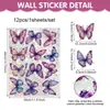 Pegatinas de Mariposa de Primavera para Ventana Pvc Coloridos Animales Pegatinas de Vidrio Adhesión Estática Decoración Creativa de Ventana de Dormitorio Pegatinas Láser