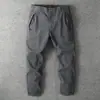 Pantalones de camuflaje estilo americano de verano, pantalones de trabajo holgados vintage, pantalones largos casuales rectos ligeros multibolsillos para exteriores, modernos