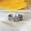 Anillo Hoja de Ginkgo Chiba Plata Tailandesa 925 Anillo para Pareja Femenino Diseño Original Sentido Nicho Sentido Artístico de Grabado