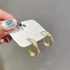 Pendientes de Diseño en Espiral con Goteo de Aceite Estilo Francés, Temperamento de Moda Coreana, Pendientes de Celebridad de Internet, Accesorios para Orejas Estilo Minimalista Pintados a Mano