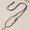 Corda de couro encerado estilo ins vintage material de corda trançada DIY feita à mão para pulseiras, colares, pingentes e chaveiros, nicho, simples e versátil