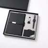 Caderno A5 com Logo Personalizável, Capa Dupla para Escritório, Bolso Interno, Bloco de Notas, Copo Térmico, Conjunto de Guarda-chuva