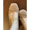 Primer Encuentro Temporada 2026 Zapatos Planos de Ballet de Otoño con Lazo, Boca Baja, Cómodos para los Pies, Zapatos Mary Jane Franceses Versátiles para Mujer