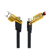 Venta Directa de Fábrica Cable de Datos Trenzado Negro y Gris 120W Uno a Tres Cable de Carga Tres en Uno Adecuado para Carga Rápida de Apple y Huawei
