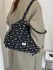 Bolso de hombro de rayas diario transfronterizo nuevo para niñas, bolso tote de leopardo de gran capacidad, bolso de rayas para estudiante para ir a clases