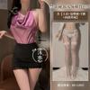 Lencería Sexy Uniforme de Secretaria de Abstinencia Mochila Sexy Color Piel Falda de Cadera Traje Top Tubo Morado Oscuro Tentación Camisa