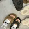 Chanclas de felpa para mujer, estilo coreano, a la moda, nuevas para otoño e invierno, para exteriores, color beige y gris
