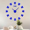 Reloj de Pared Estéreo 3D con Números Romanos DIY Reloj Creativo Estilo Normcore Decoración para Sala de Estar Dormitorio Reloj Pegatina de Pared Espejo